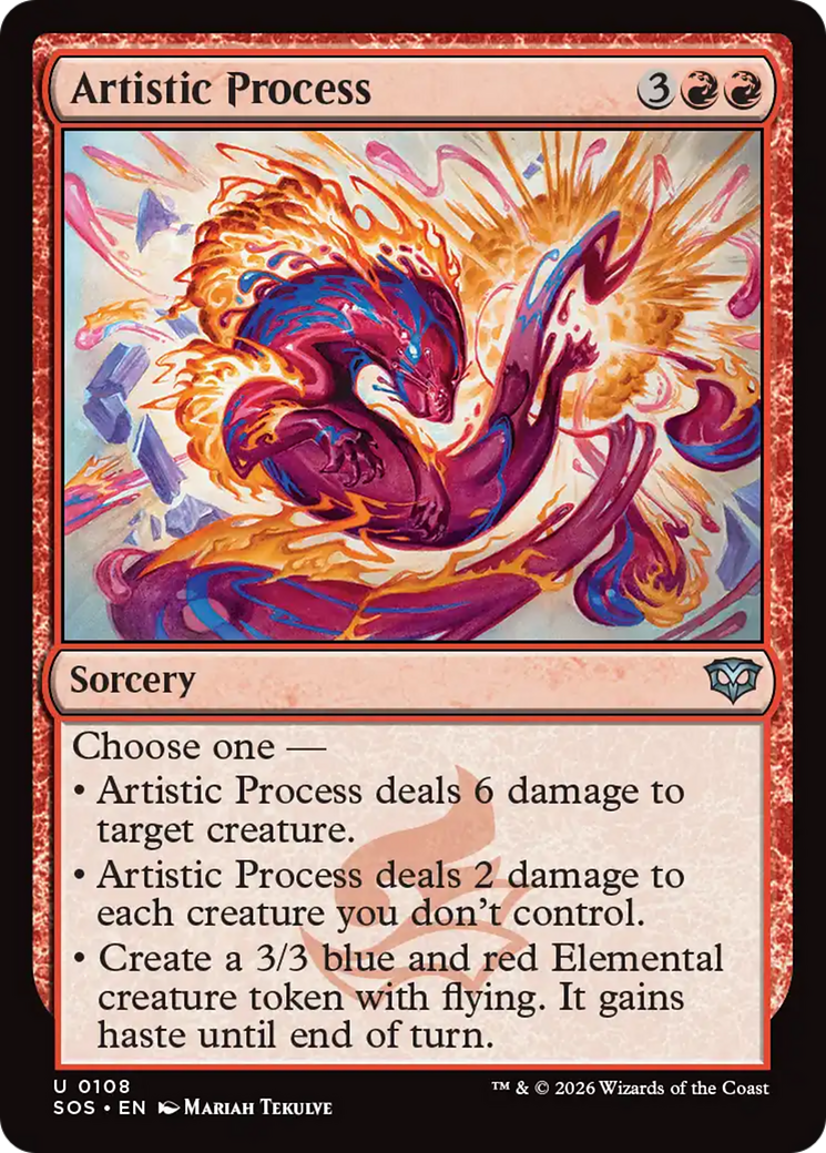 Artistic Process - Uncommon Sorcery card from Secrets of Strixhaven