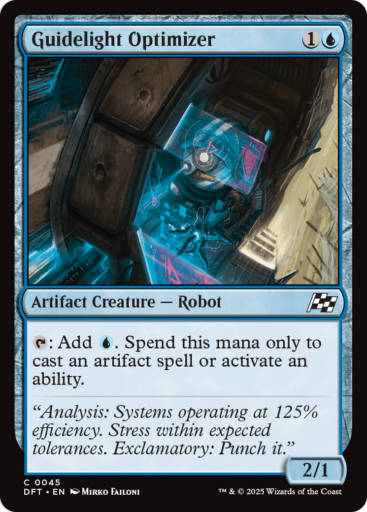 Guidelight Optimizer - Common Artifact Creature — Robot card from Aetherdrift