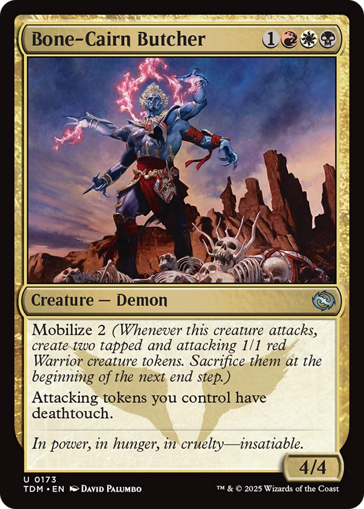 Bone-Cairn Butcher - Uncommon Creature — Demon card from Tarkir: Dragonstorm