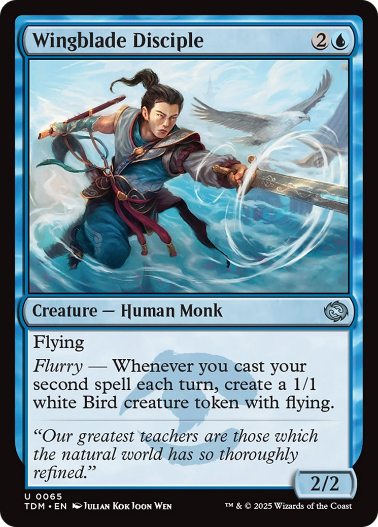 Wingblade Disciple - Uncommon Creature — Human Monk card from Tarkir: Dragonstorm
