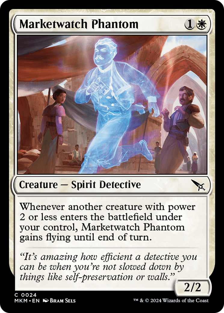 Marketwatch Phantom - Common Creature — Spirit Detective card from Murders at Karlov Manor