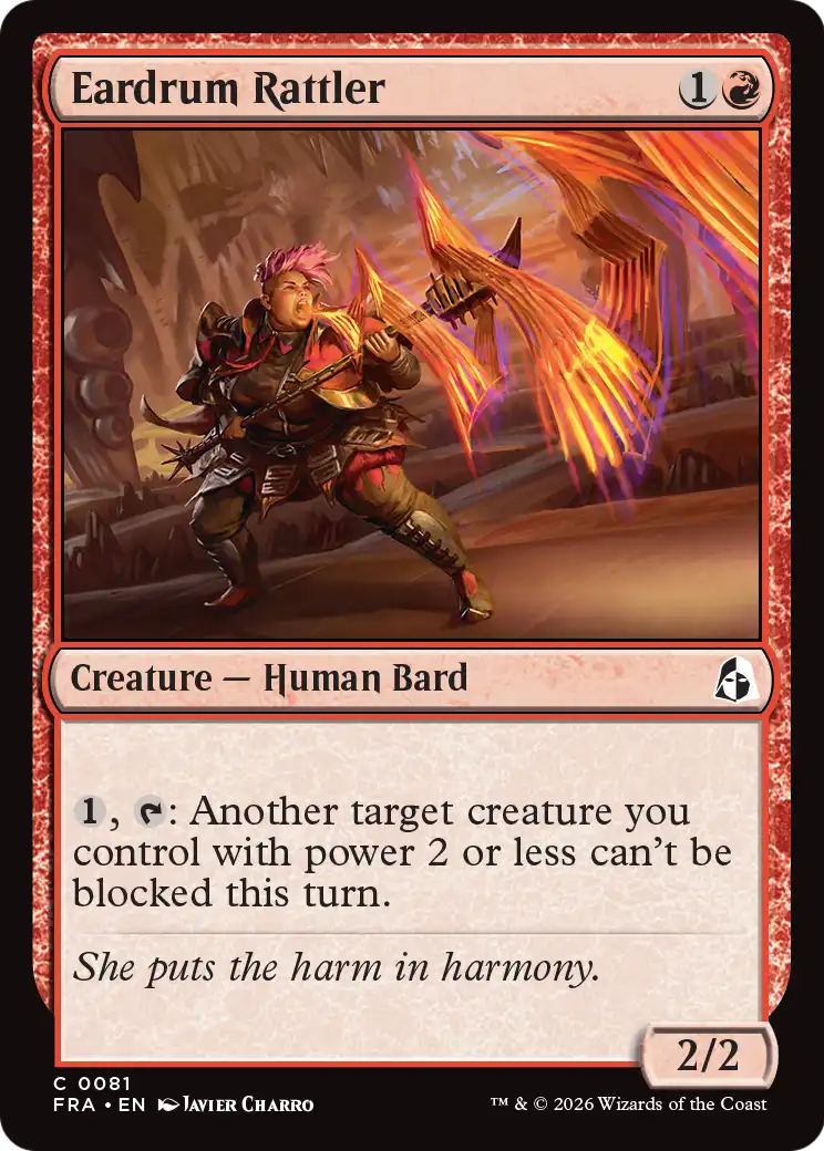 Eardrum Rattler - Common Creature — Human Bard card from Reality Fracture