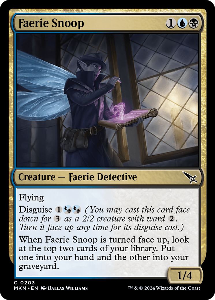 Faerie Snoop - Common Creature — Faerie Detective card from Murders at Karlov Manor