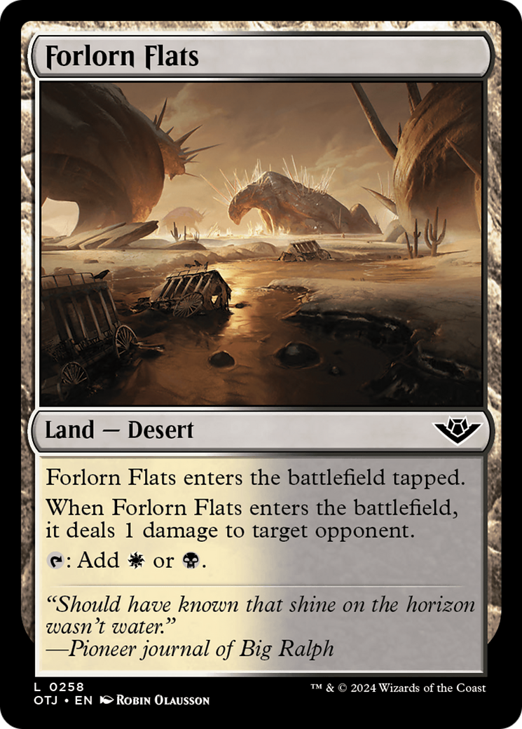 Forlorn Flats - Common Land — Desert card from Outlaws of Thunder Junction