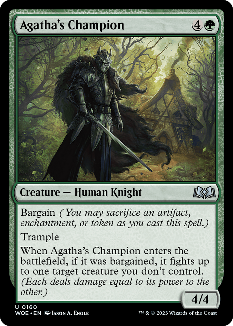 Agatha's Champion - Uncommon Creature — Human Knight card from Wilds of Eldraine