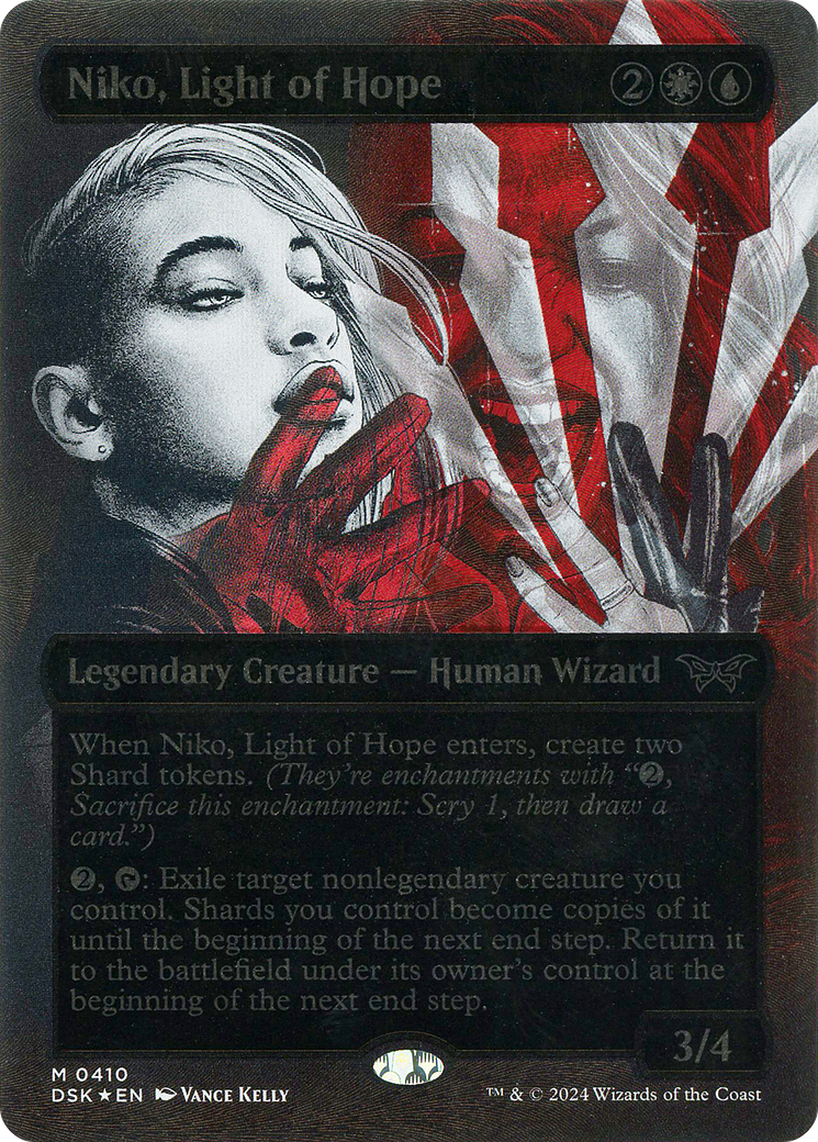 Niko, Light of Hope - Mythic Legendary Creature — Human Wizard card from Duskmourn: House of Horror