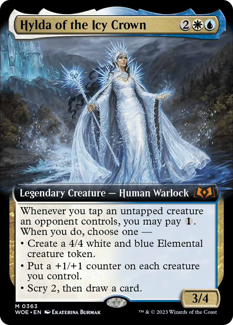 Hylda of the Icy Crown - Mythic Legendary Creature — Human Warlock card from Wilds of Eldraine
