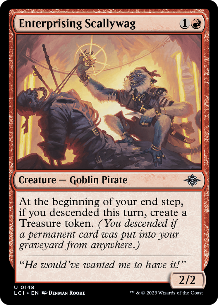 Enterprising Scallywag - Uncommon Creature — Goblin Pirate card from The Lost Caverns of Ixalan