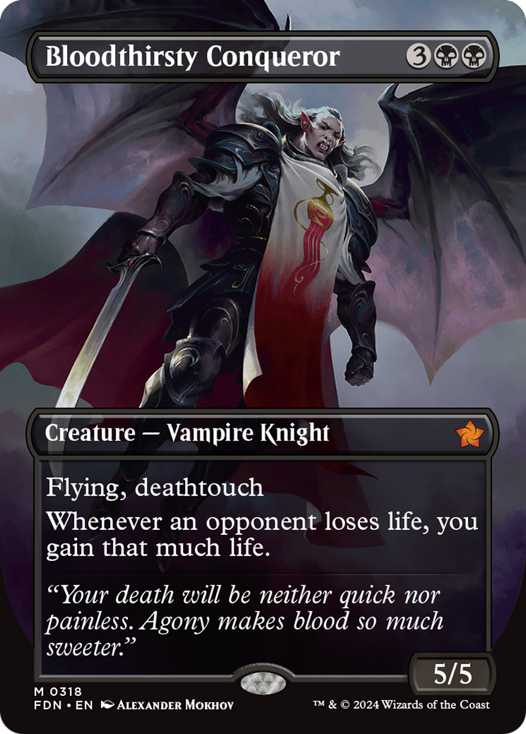 Bloodthirsty Conqueror - Mythic Creature — Vampire Knight card from Foundations