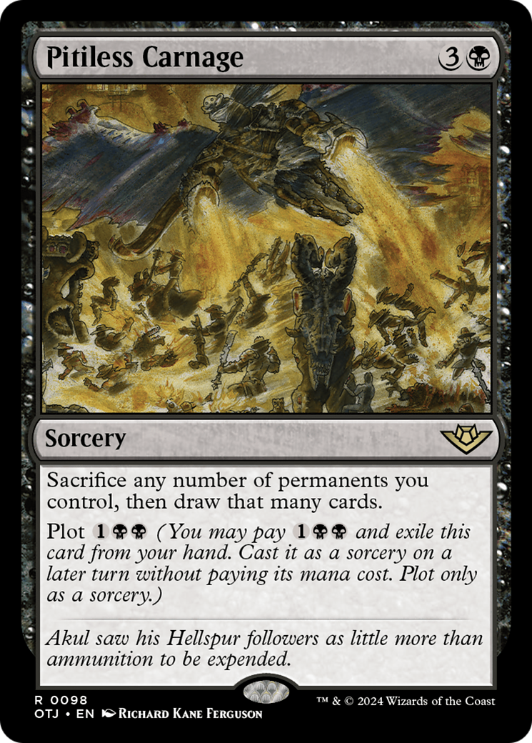 Pitiless Carnage - Rare Sorcery card from Outlaws of Thunder Junction