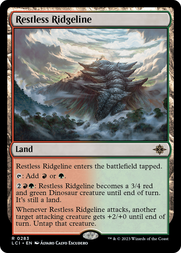 Restless Ridgeline - Rare Land card from The Lost Caverns of Ixalan