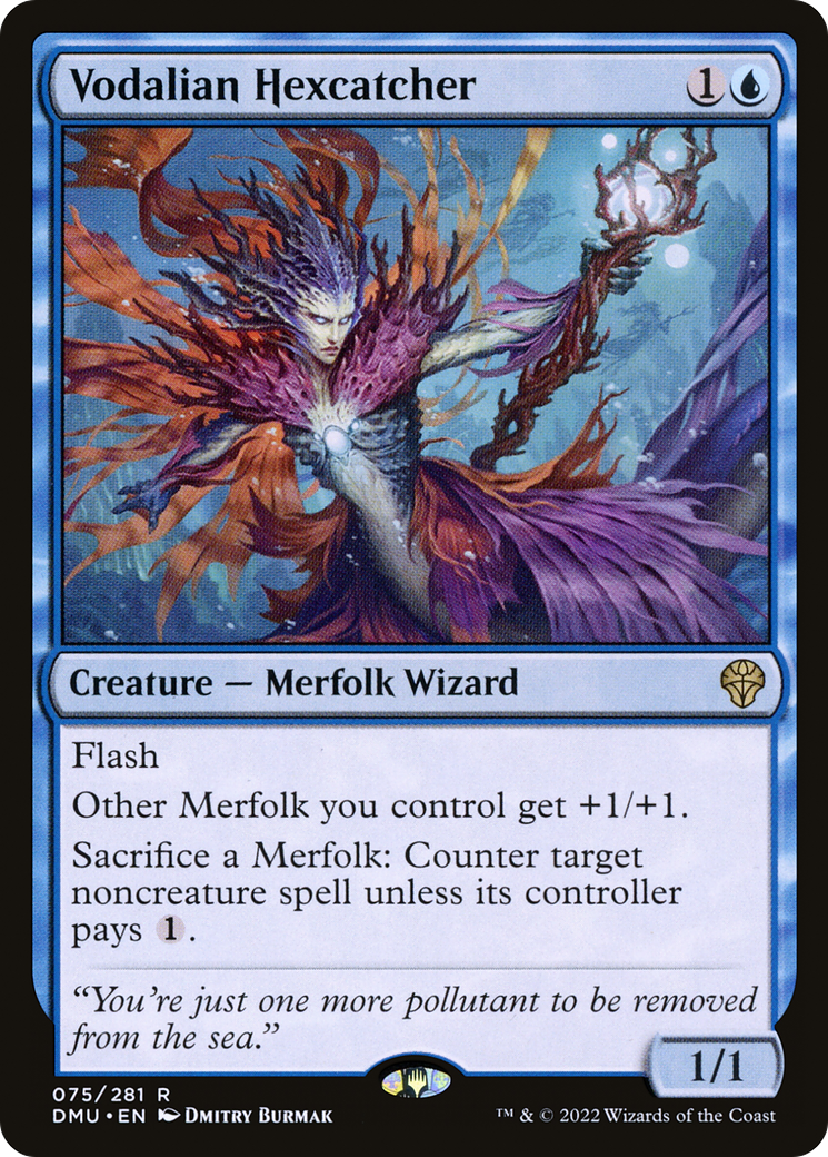 Vodalian Hexcatcher - Rare Creature — Merfolk Wizard card from Dominaria United