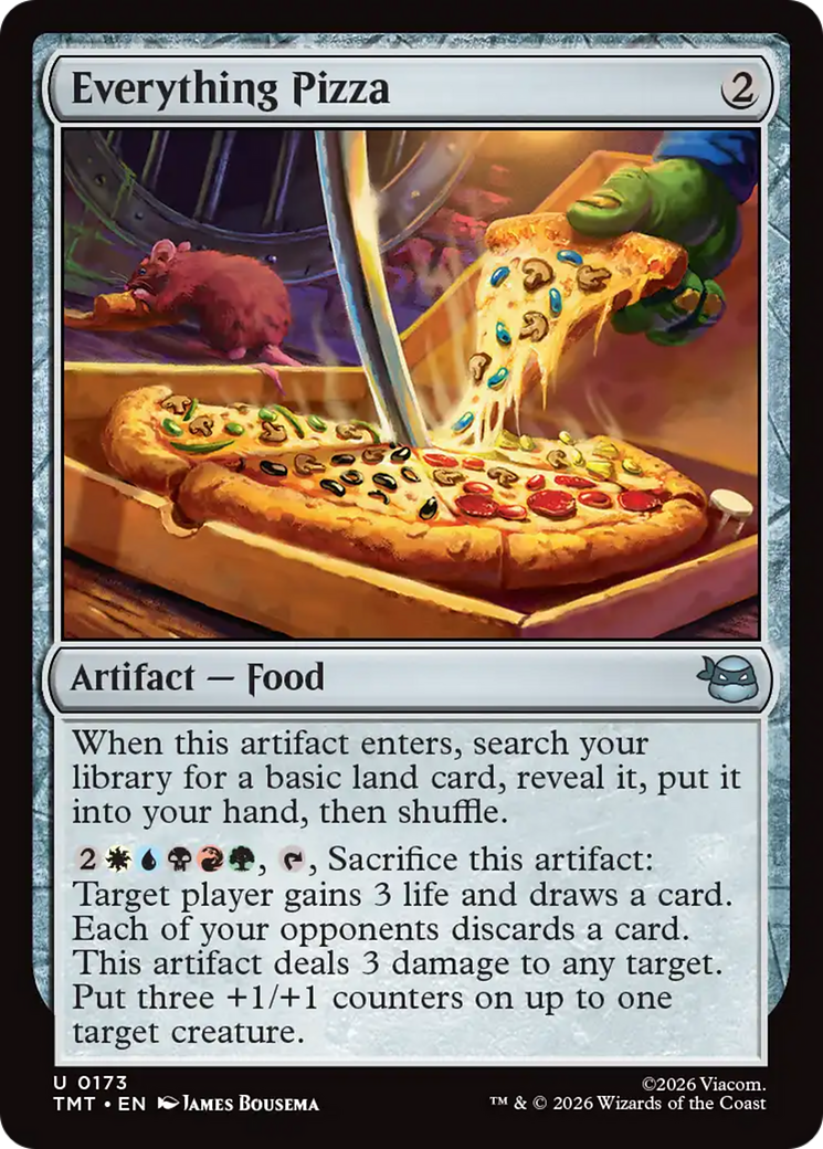 Everything Pizza - Uncommon Artifact — Food card from Teenage Mutant Ninja Turtles