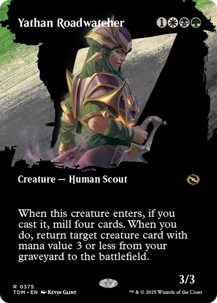 Yathan Roadwatcher - Rare Creature — Human Scout card from Tarkir: Dragonstorm