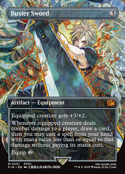 Buster Sword - Mythic rare card from Final Fantasy