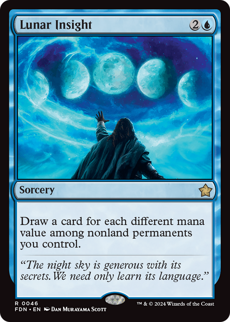 Lunar Insight - Rare Sorcery card from Foundations