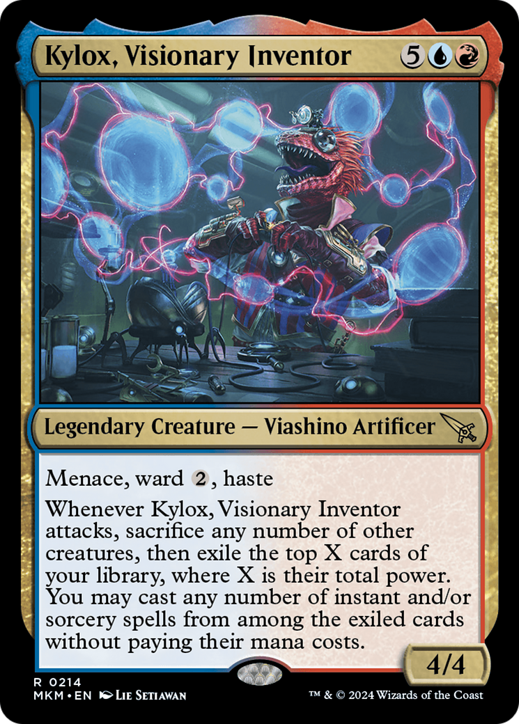Kylox, Visionary Inventor - Rare Legendary Creature — Lizard Artificer card from Murders at Karlov Manor