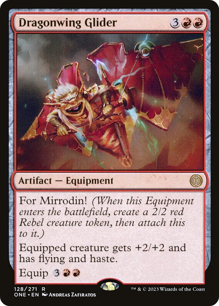 Dragonwing Glider - Rare Artifact — Equipment card from Phyrexia: All Will Be One
