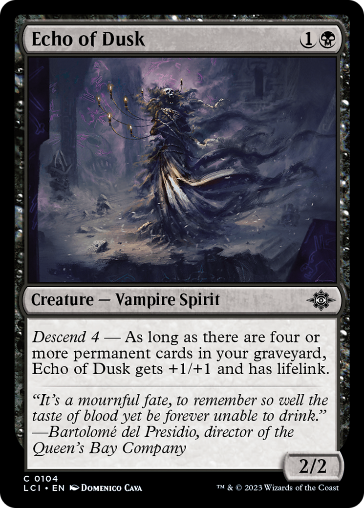 Echo of Dusk - Common Creature — Vampire Spirit card from The Lost Caverns of Ixalan
