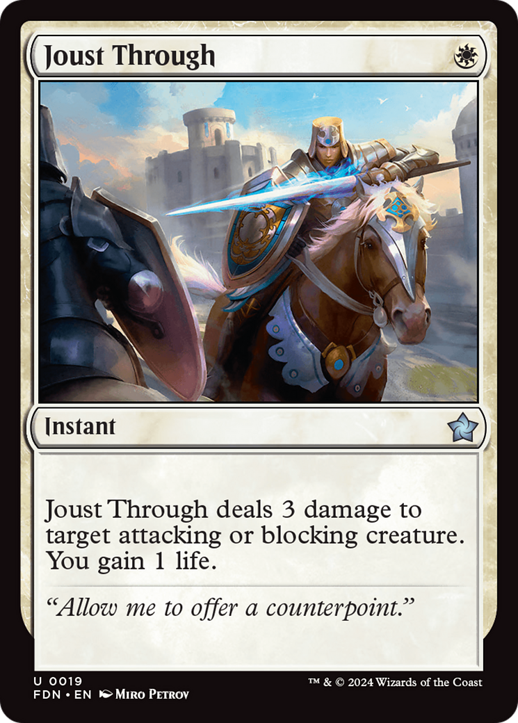 Joust Through - Uncommon Instant card from Foundations
