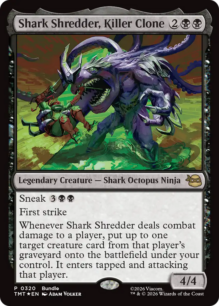Shark Shredder, Killer Clone - Rare Legendary Creature — Shark Octopus Ninja card from Teenage Mutant Ninja Turtles