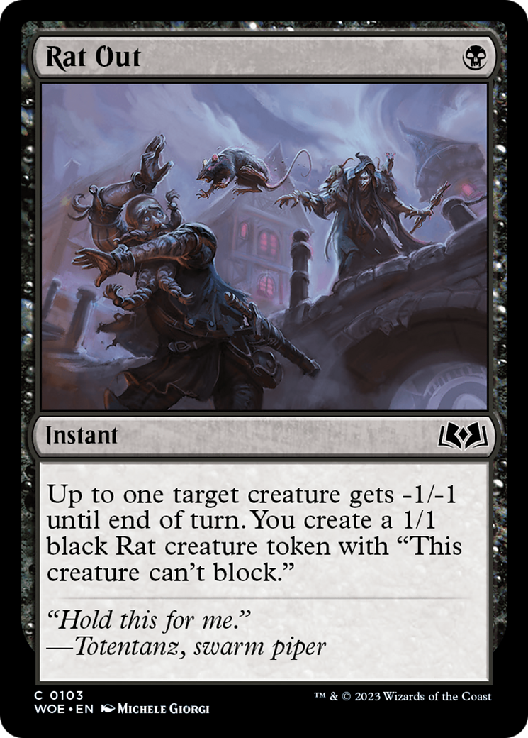 Rat Out - Common Instant card from Wilds of Eldraine
