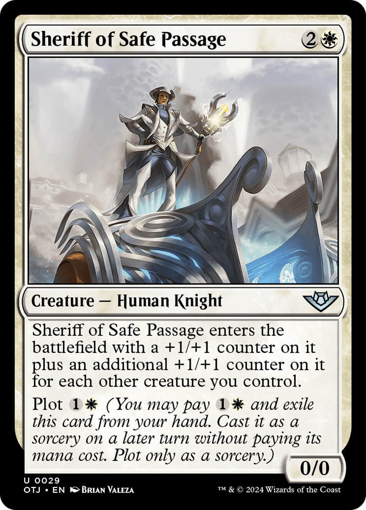 Sheriff of Safe Passage - Uncommon Creature — Human Knight card from Outlaws of Thunder Junction