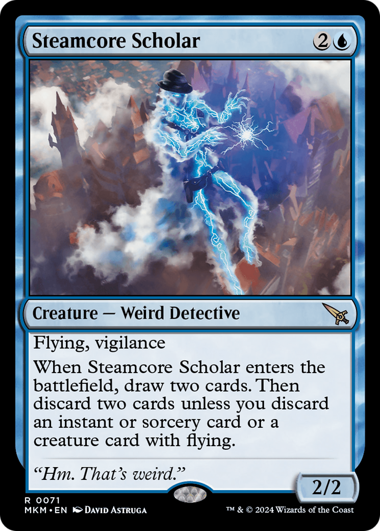 Steamcore Scholar - Creature — Weird Detective used in Grixis main decks