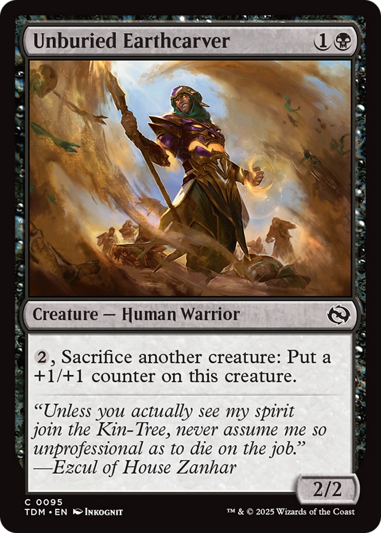 Unburied Earthcarver - Common Creature — Human Warrior card from Tarkir: Dragonstorm