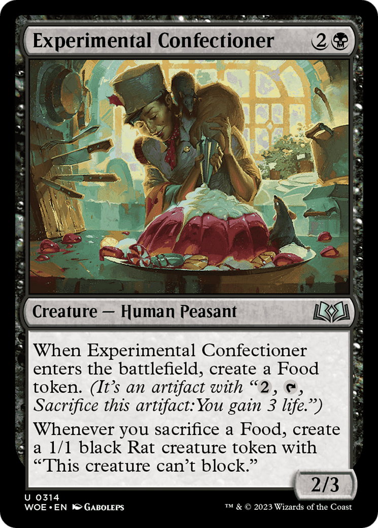 Experimental Confectioner - Uncommon Creature — Human Peasant card from Wilds of Eldraine
