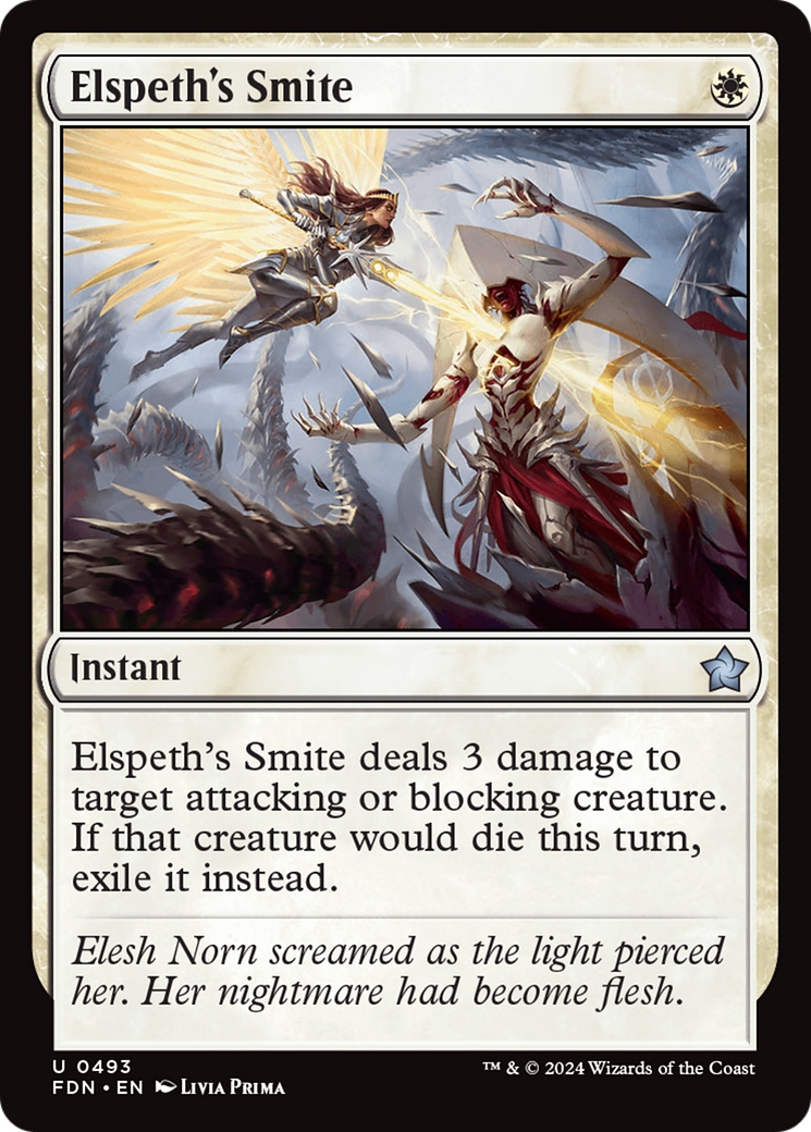 Elspeth's Smite - Uncommon Instant card from Foundations