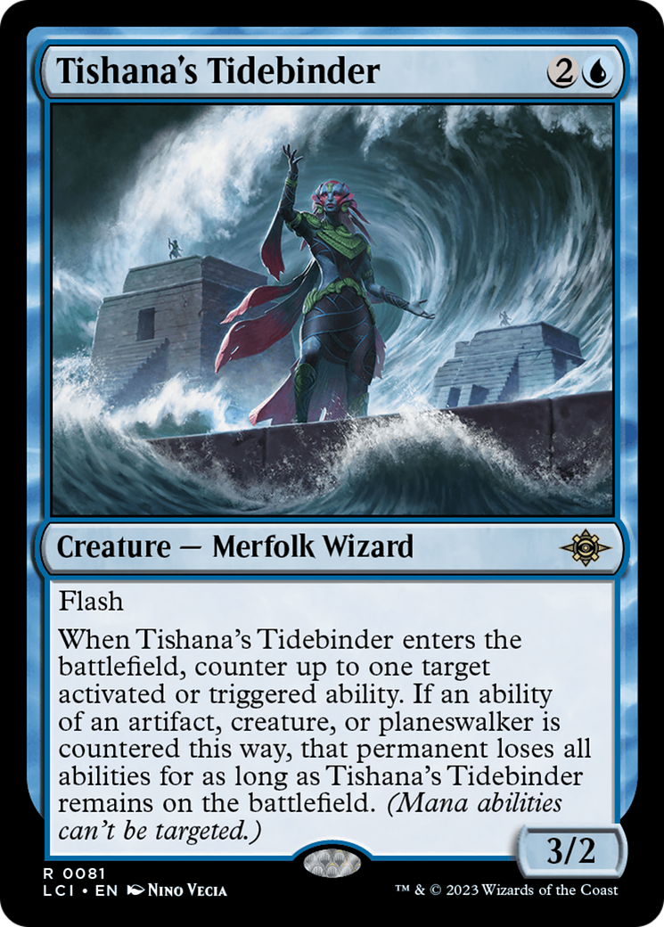 Tishana's Tidebinder - Rare Creature — Merfolk Wizard card from The Lost Caverns of Ixalan