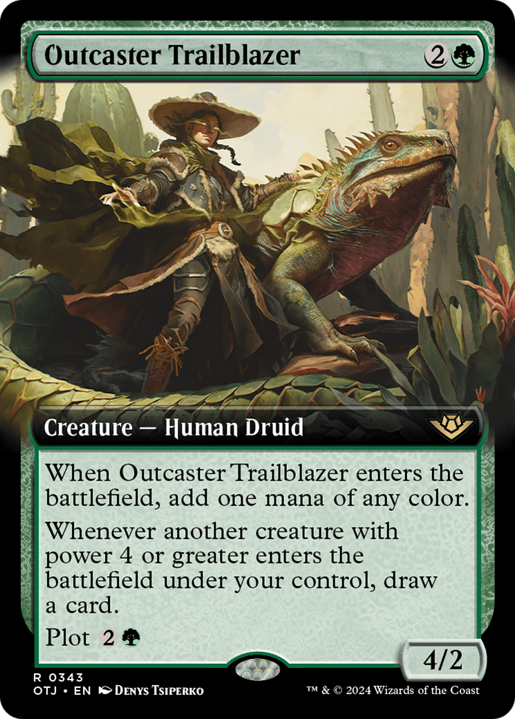 Outcaster Trailblazer - Rare Creature — Human Druid card from Outlaws of Thunder Junction