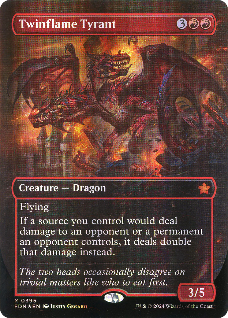 Twinflame Tyrant - Mythic Creature — Dragon card from Foundations