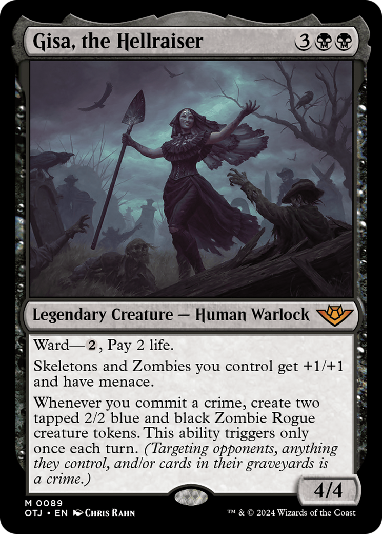 Gisa, the Hellraiser - Mythic Legendary Creature — Human Warlock card from Outlaws of Thunder Junction