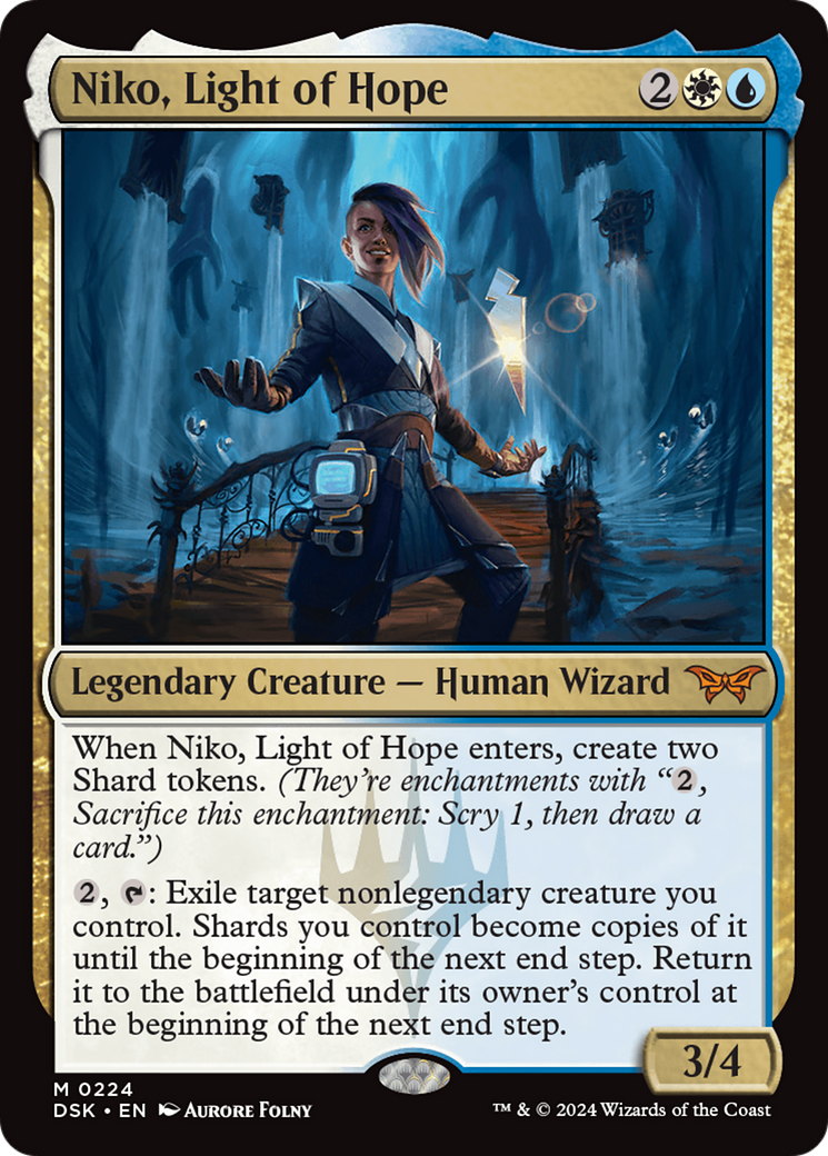 Niko, Light of Hope - Mythic Legendary Creature — Human Wizard card from Duskmourn: House of Horror