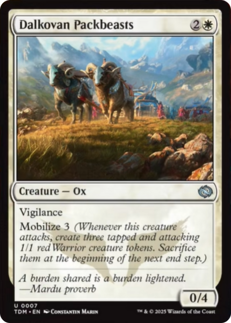 Dalkovan Packbeasts - Uncommon Creature — Ox card from Tarkir: Dragonstorm
