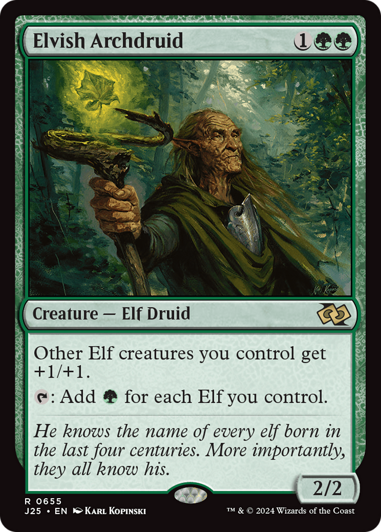 Elvish Archdruid - Rare Creature — Elf Druid card from Foundations Jumpstart