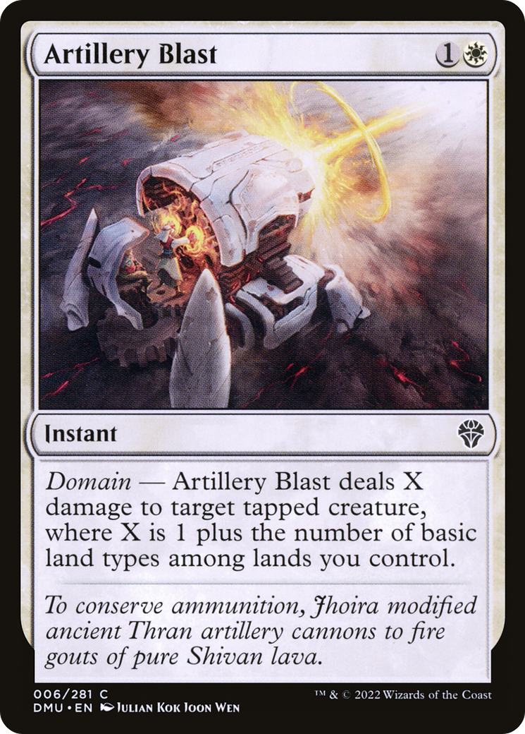 Artillery Blast - Common Instant card from Dominaria United