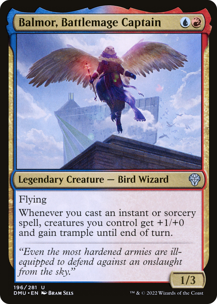 Balmor, Battlemage Captain - Uncommon Legendary Creature — Bird Wizard card from Dominaria United