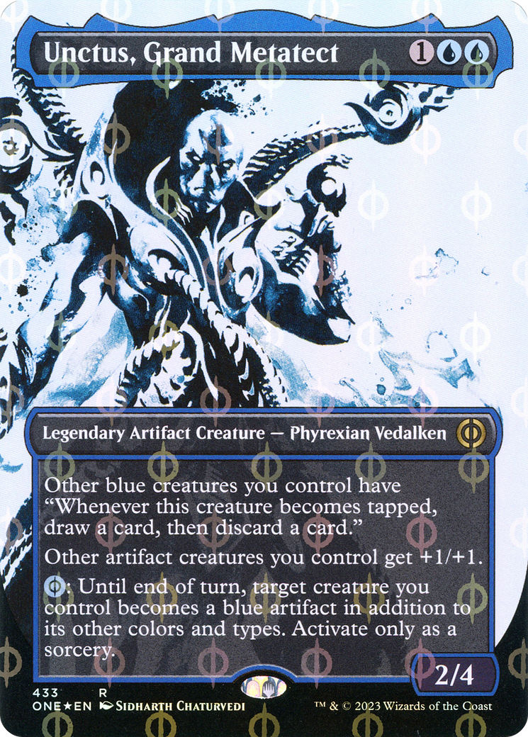 Unctus, Grand Metatect - Rare Legendary Artifact Creature — Phyrexian Vedalken card from Phyrexia: All Will Be One
