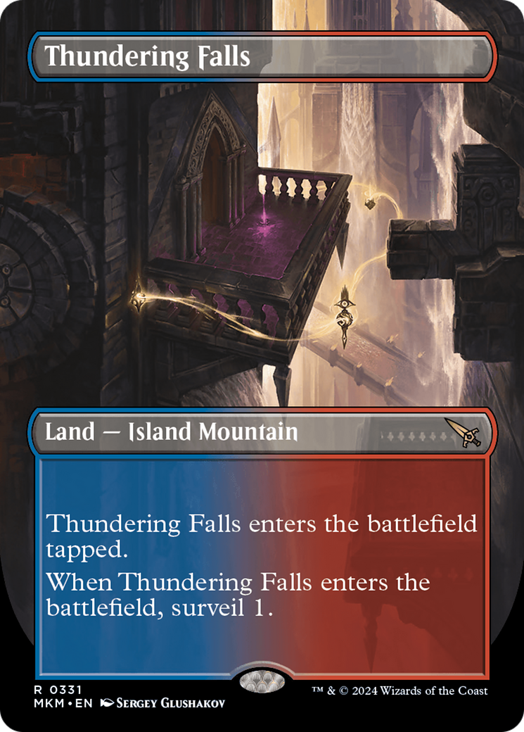 Thundering Falls - Rare Land — Island Mountain card from Murders at Karlov Manor