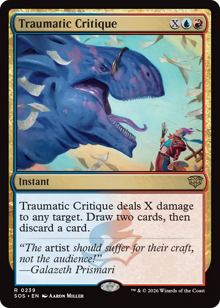 Traumatic Critique - Rare Instant card from Secrets of Strixhaven