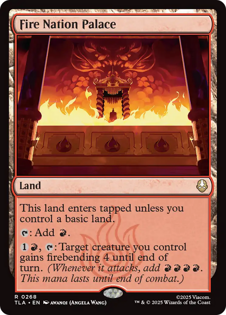 Fire Nation Palace - Rare Land card from TLA