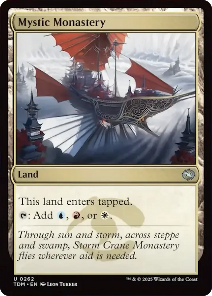 Mystic Monastery - Uncommon Land card from Tarkir: Dragonstorm