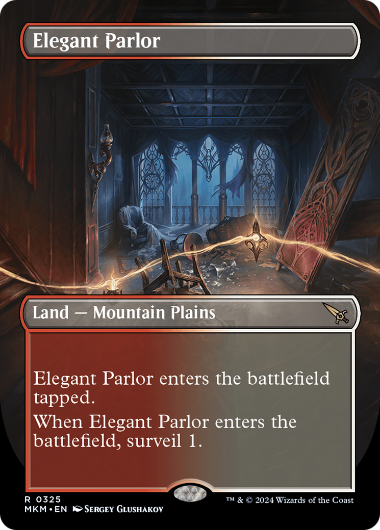 Elegant Parlor - Rare Land — Mountain Plains card from Murders at Karlov Manor