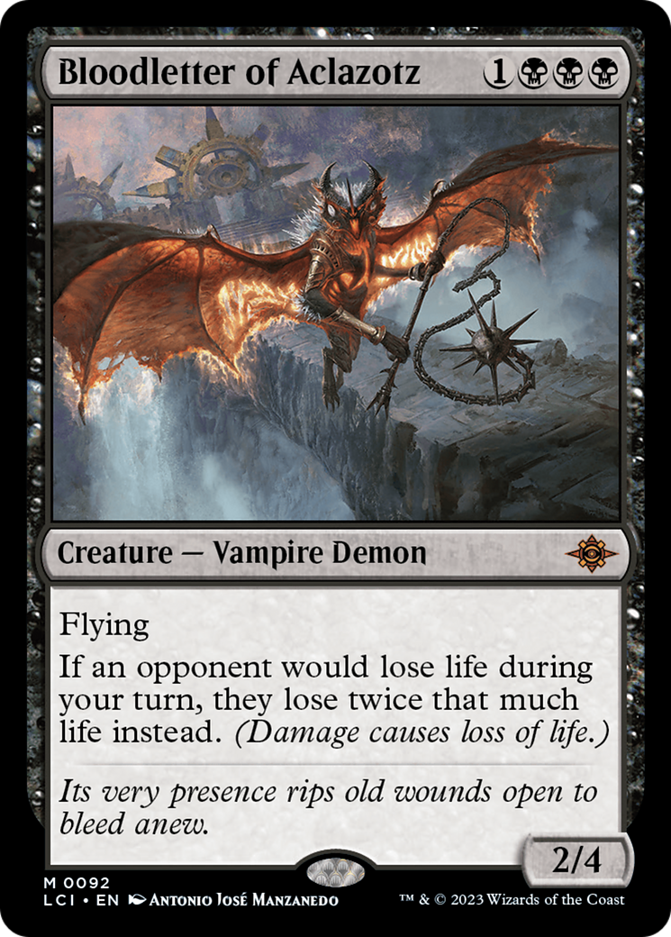 Bloodletter of Aclazotz - Mythic Creature — Vampire Demon card from The Lost Caverns of Ixalan