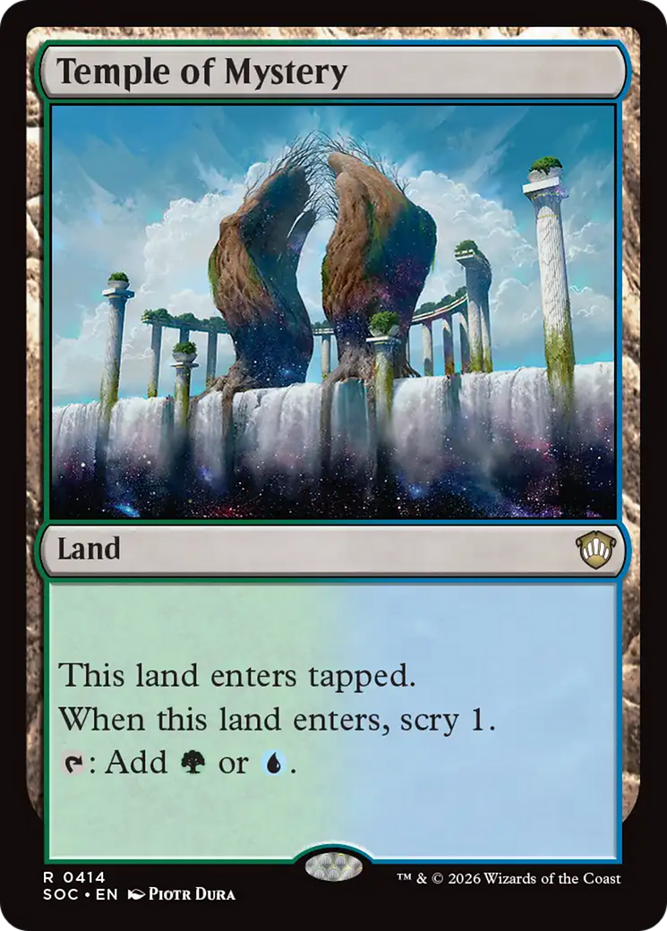 Temple of Mystery - Rare Land card from Secrets of Strixhaven Commander