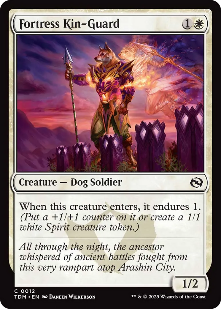 Fortress Kin-Guard - Common Creature — Dog Soldier card from Tarkir: Dragonstorm