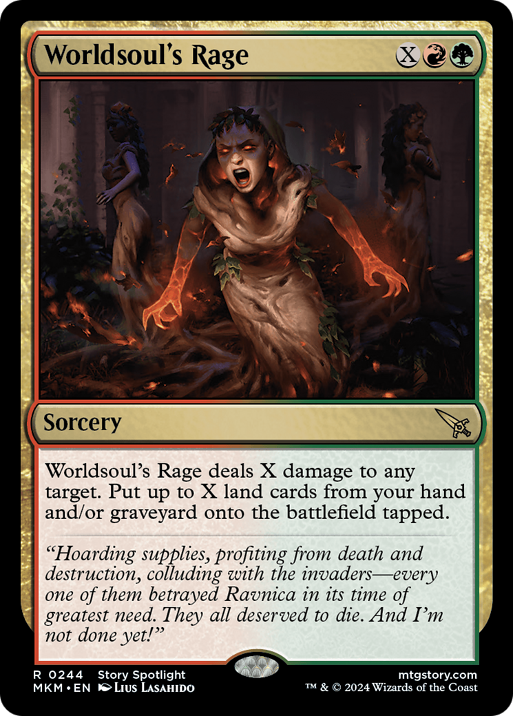 Worldsoul's Rage - Rare Sorcery card from Murders at Karlov Manor